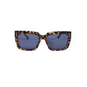 Isabel Marant Square Womens Designer Sunglasses - Yellow Havana / Blue - NWT